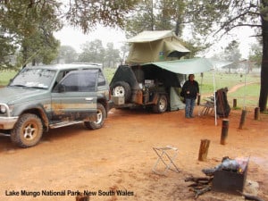 Camp at Lake Mungo, NSW